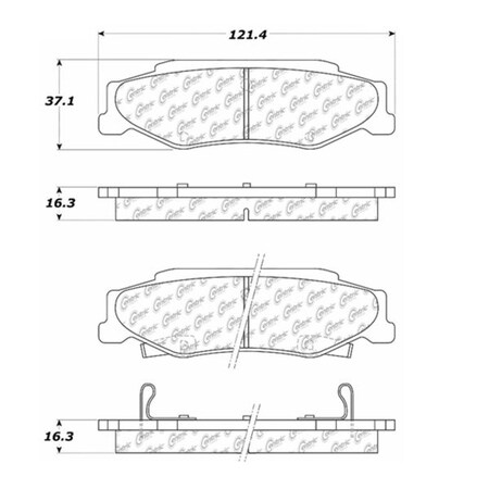 Centric Parts Posi-Quiet Ceramic Pads, 105.07320 105.07320
